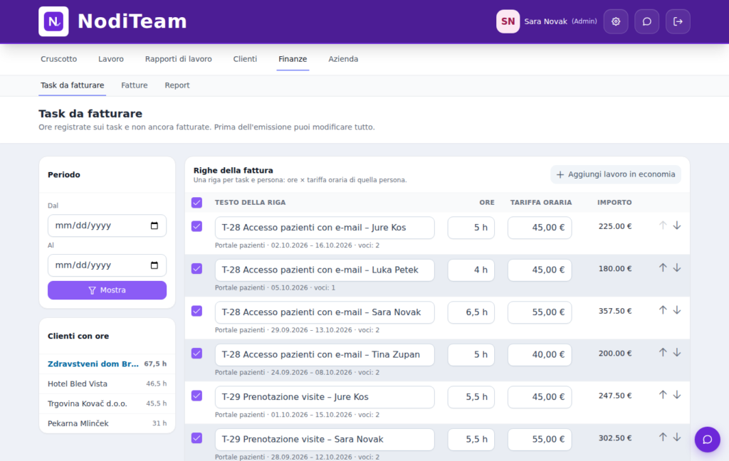 NodiTeam – invoicing