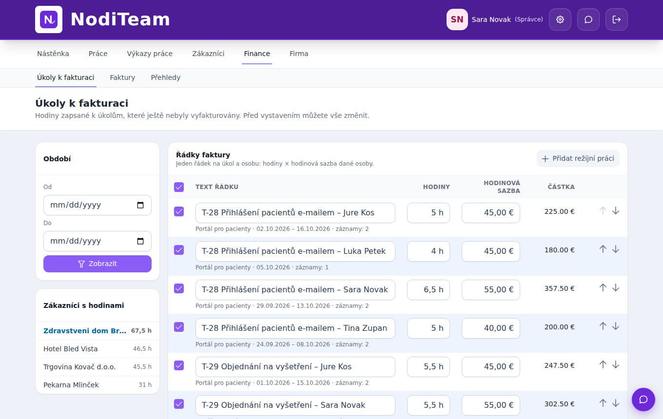 NodiTeam – invoicing