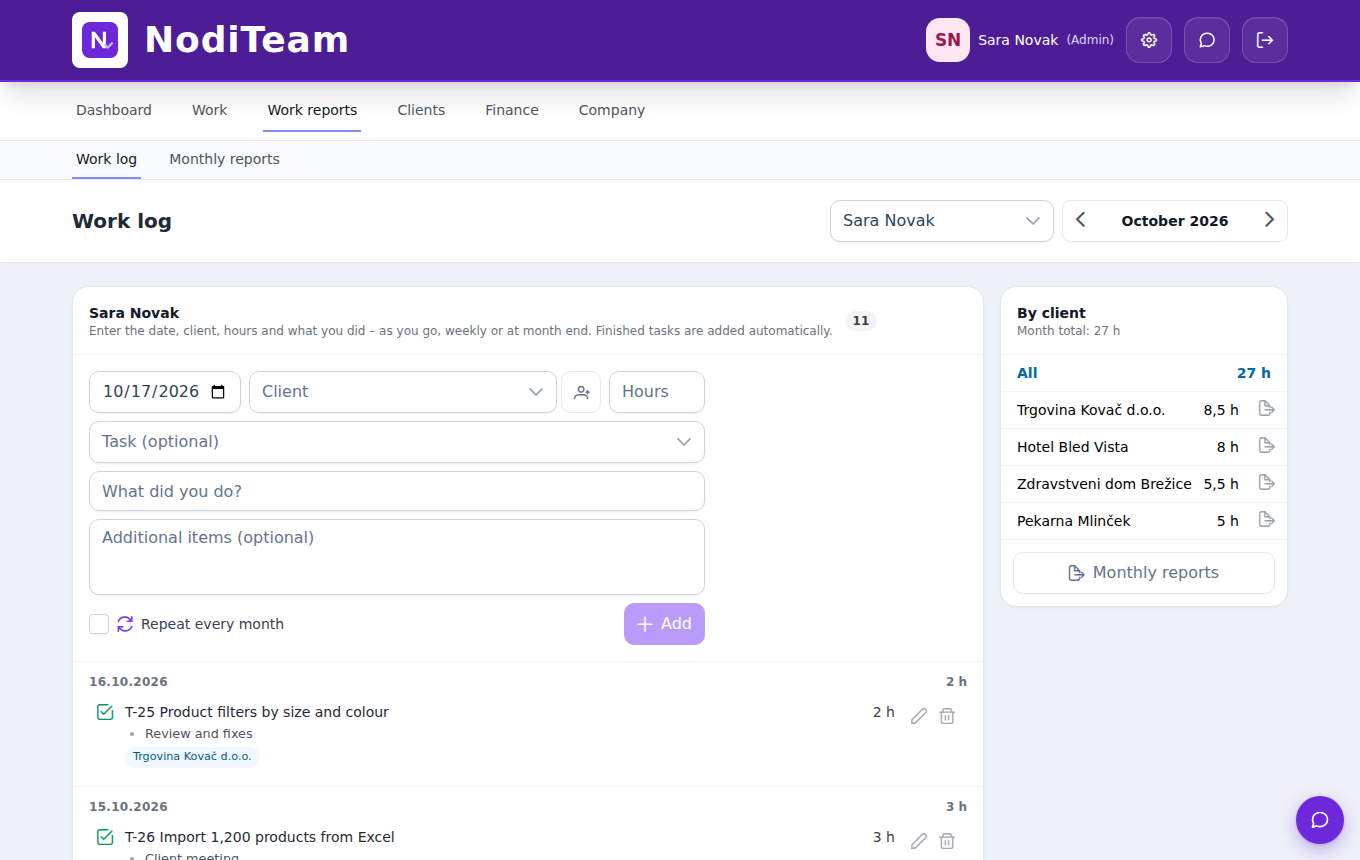 NodiTeam – log