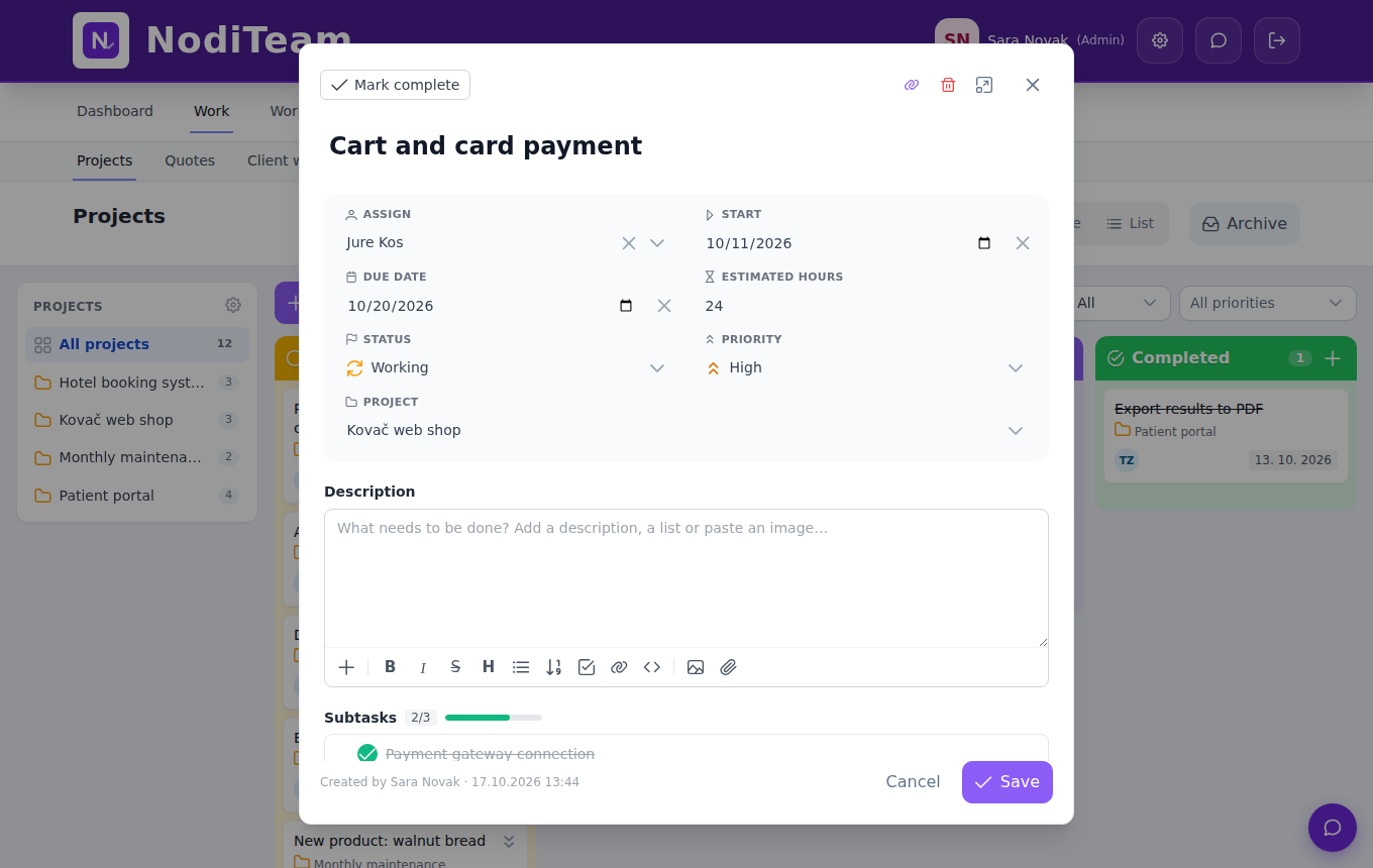 NodiTeam – task